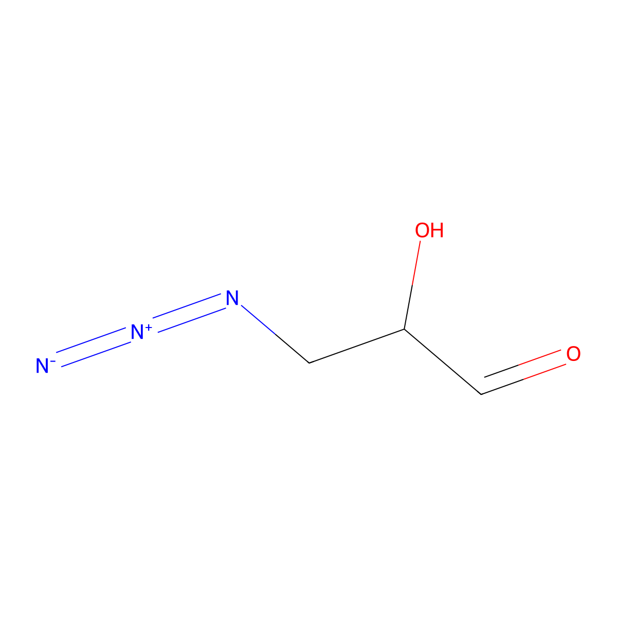 3-Azido-2-hydroxypropanal molecular structure, CAS 114395-07-2