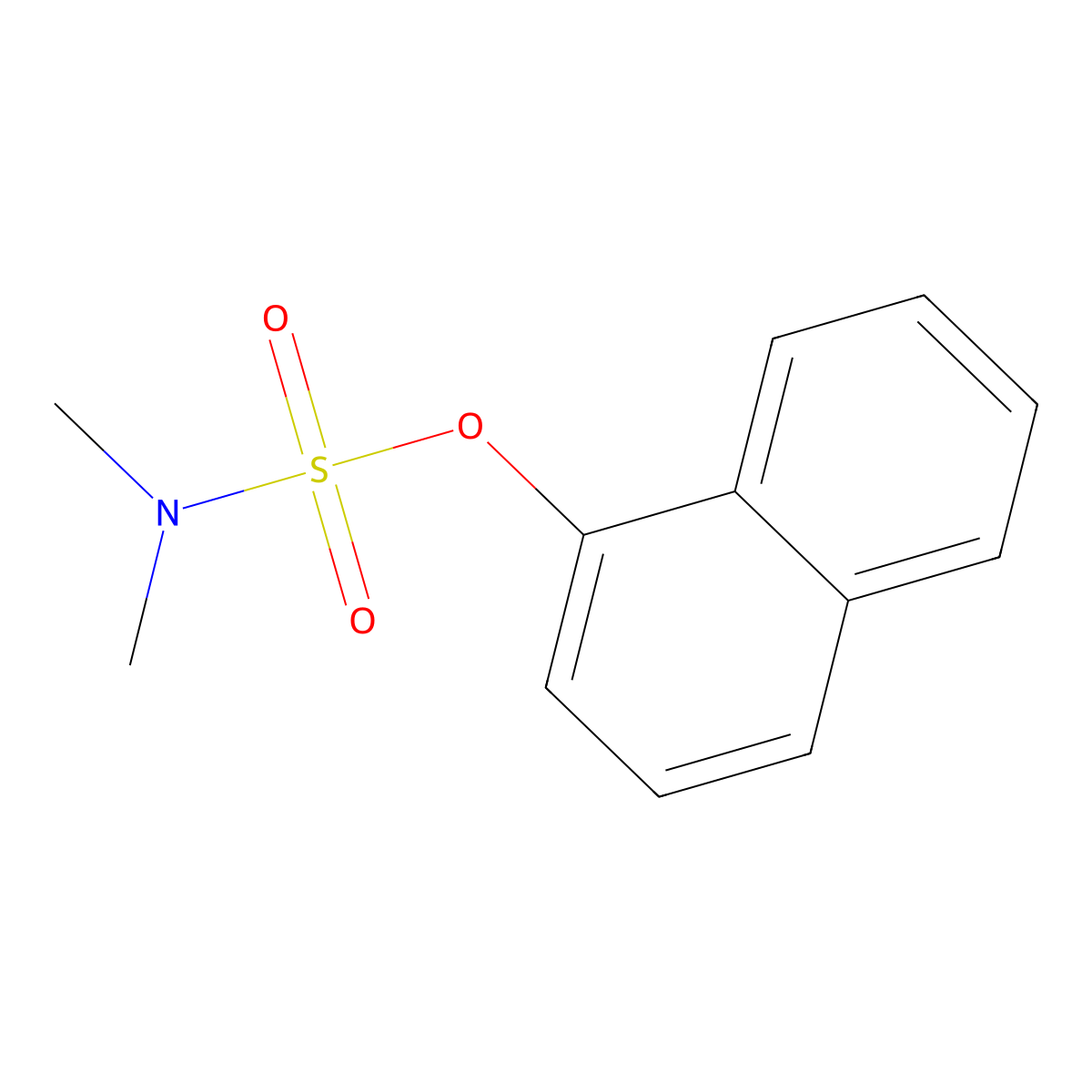 naphthalen-1-yl N,N-dimethylsulfamate molecular structure, CAS 1144-13-4