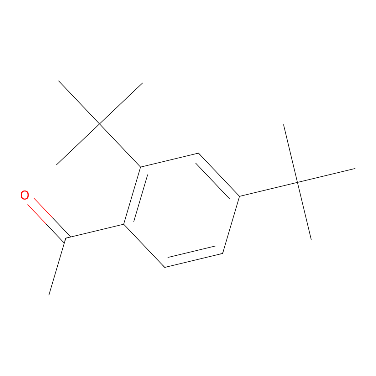 1-(2,4-DI-Tert-butylphenyl)ethan-1-one molecular structure, CAS 1144-40-7