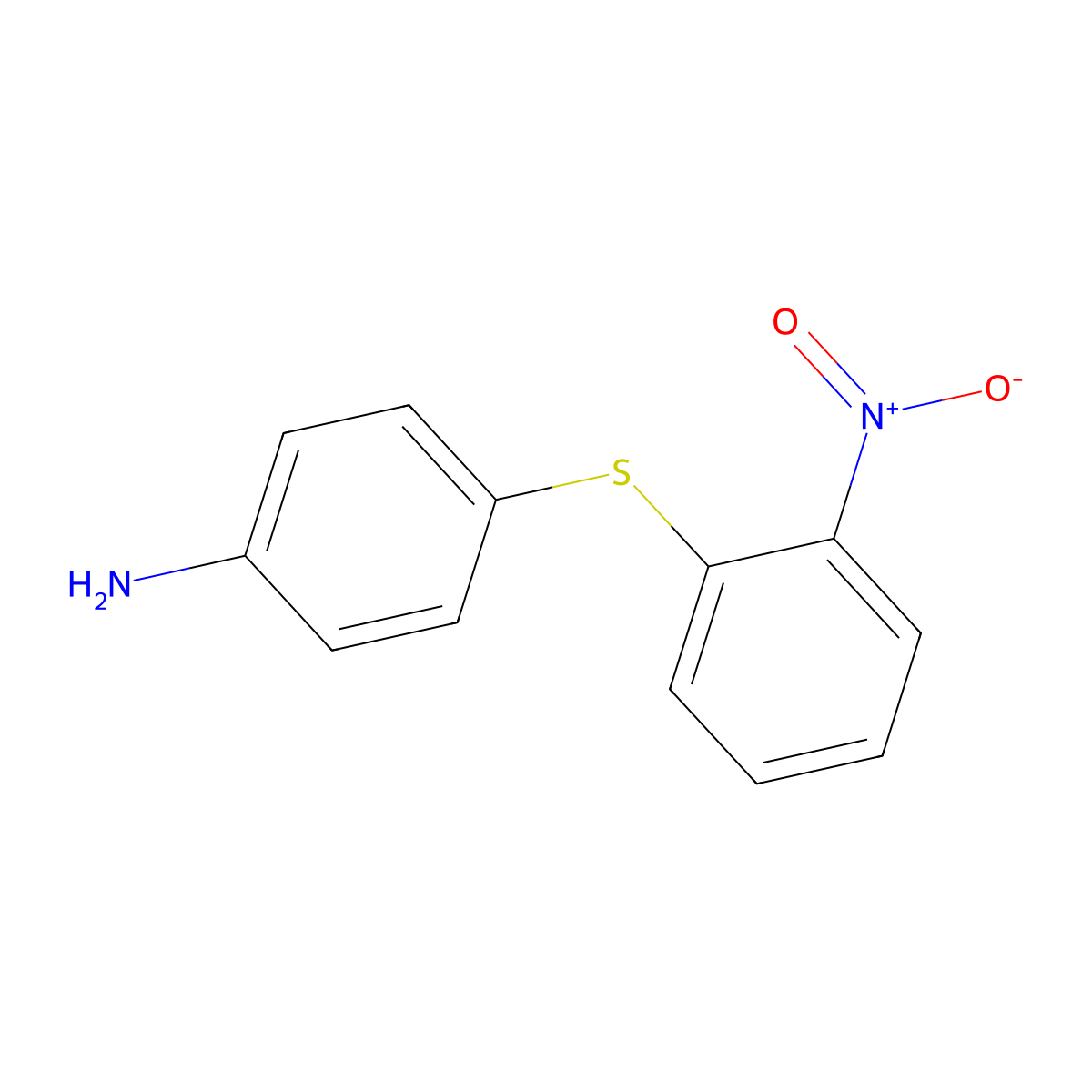 4-(2-Nitrophenyl)sulfanylaniline molecular structure, CAS 1144-81-6