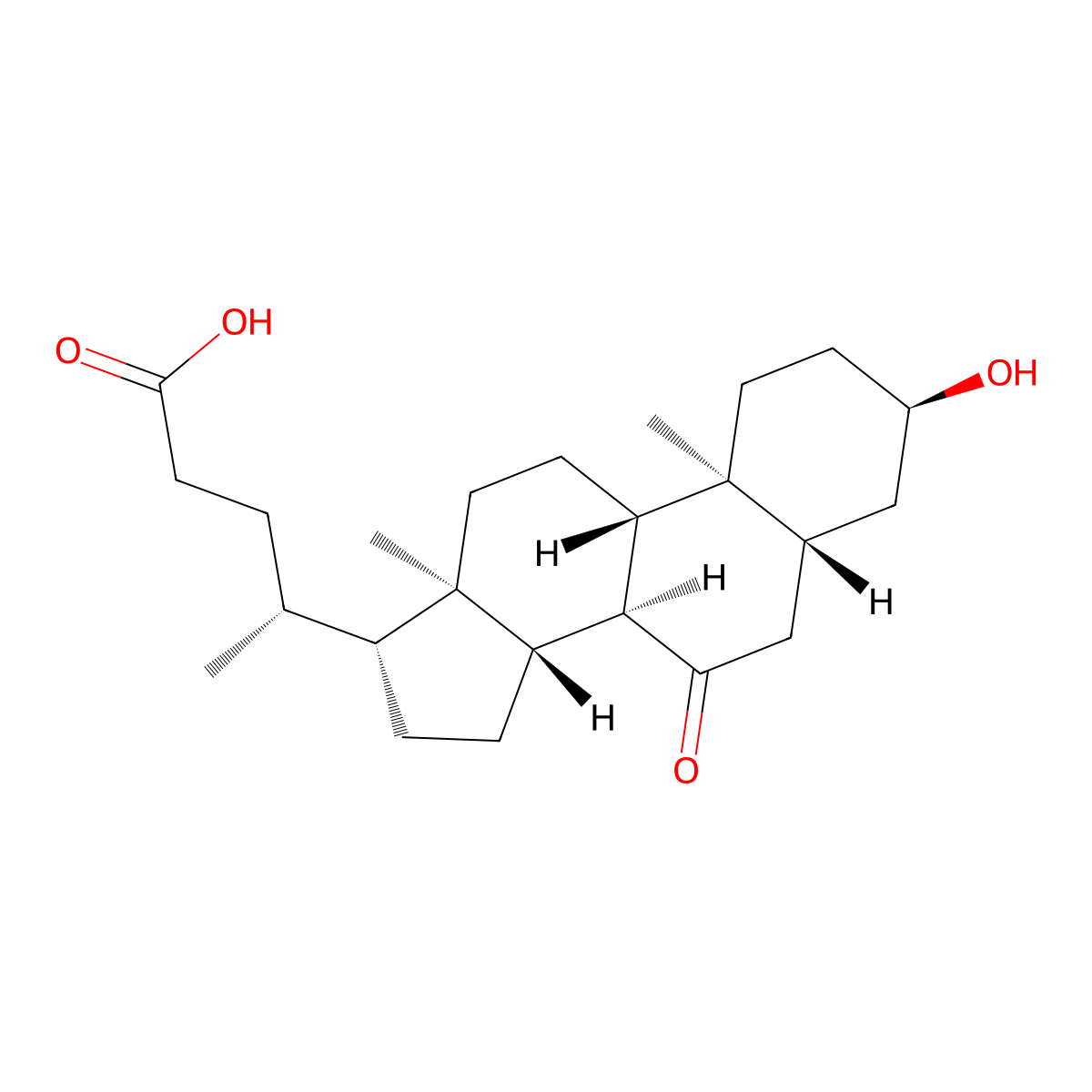3alpha-Hydroxy-7-oxo-5alpha-cholan-24-oic Acid molecular structure, CAS 1144012-08-7