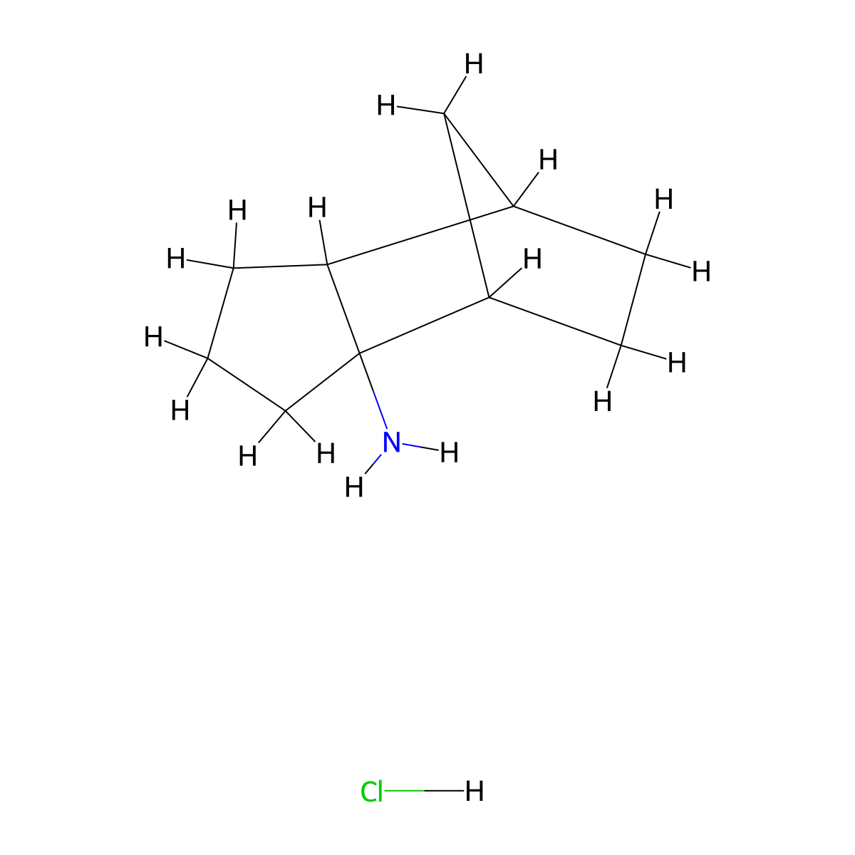 Tricyclo[5.2.1.0,2,6]decan-2-amine hydrochloride molecular structure, CAS 114402-07-2
