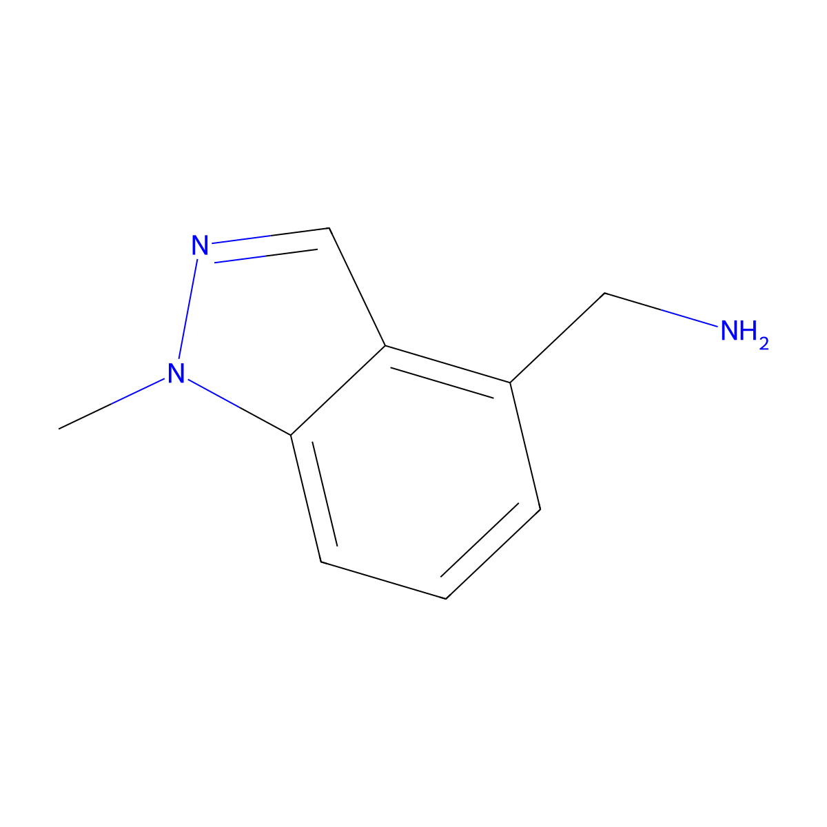 1-Methyl-1H-indazole-4-methanamine molecular structure, CAS 1144044-68-7