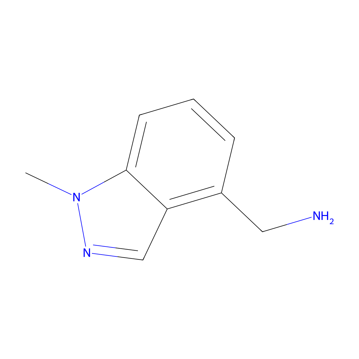 1-Methyl-1H-indazole-4-methanamine molecular structure, CAS 1144044-68-7