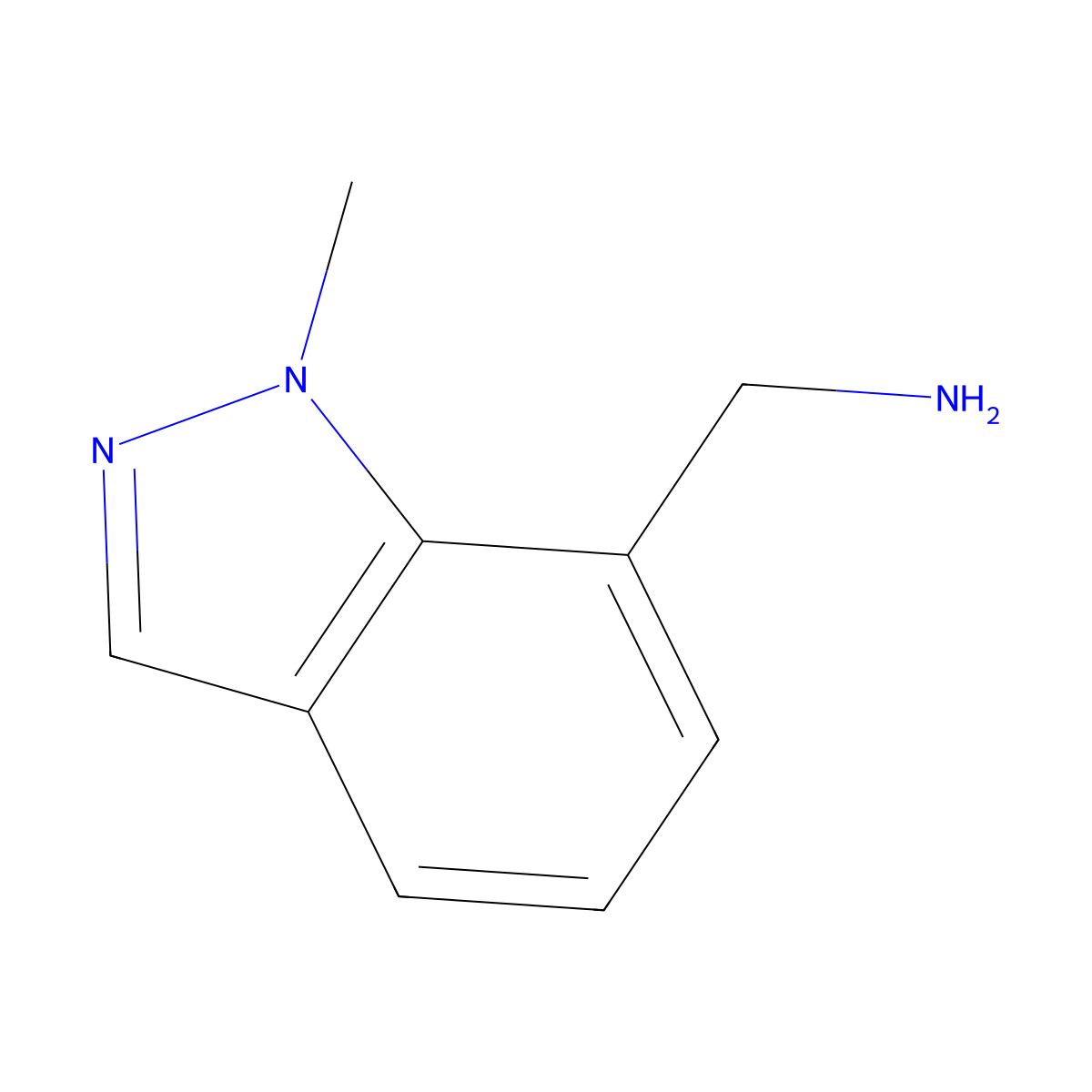 (1-methyl-1H-indazol-7-yl)methanamine molecular structure, CAS 1144044-80-3