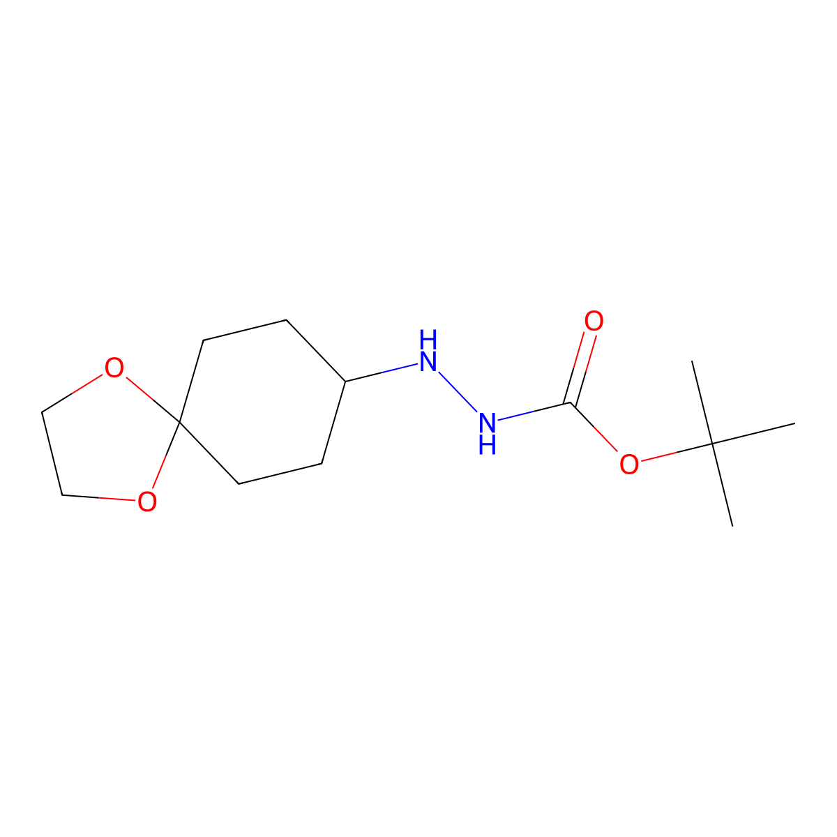 tert-Butyl 2-(1,4-dioxaspiro[4.5]decan-8-yl)hydrazinecarboxylate molecular structure, CAS 1144080-27-2