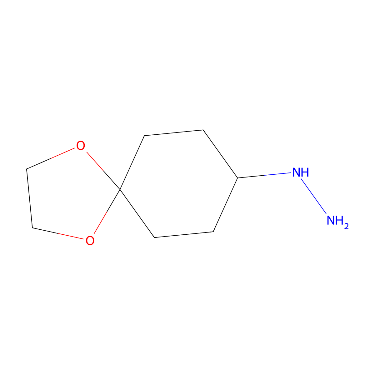 1,4-Dioxaspiro[4.5]decan-8-ylhydrazine molecular structure, CAS 1144080-29-4
