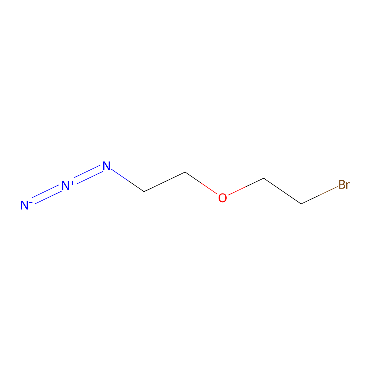 Bromo-PEG1-C2-azide molecular structure, CAS 1144106-65-9