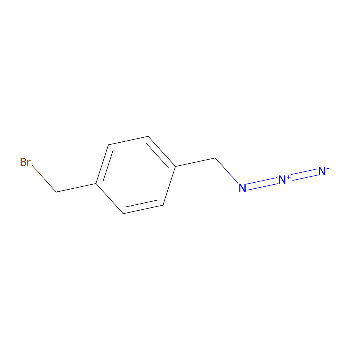 1-(Azidomethyl)-4-(bromomethyl)benzene molecular structure, CAS 1144106-67-1