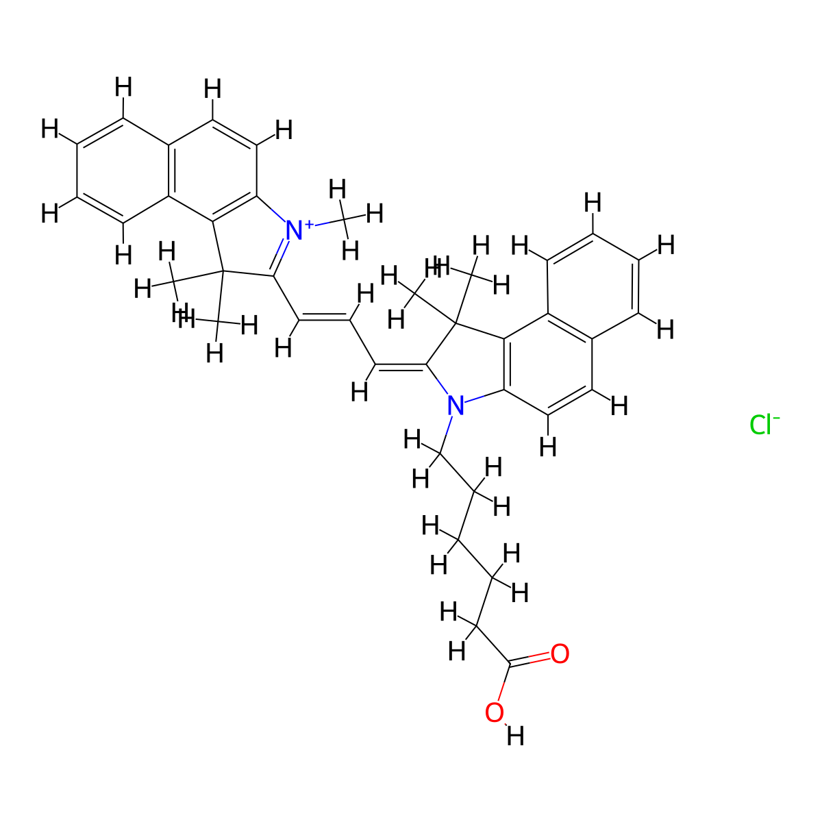Cyanine3.5 carboxylic acid (chloride) molecular structure, CAS 1144107-79-8