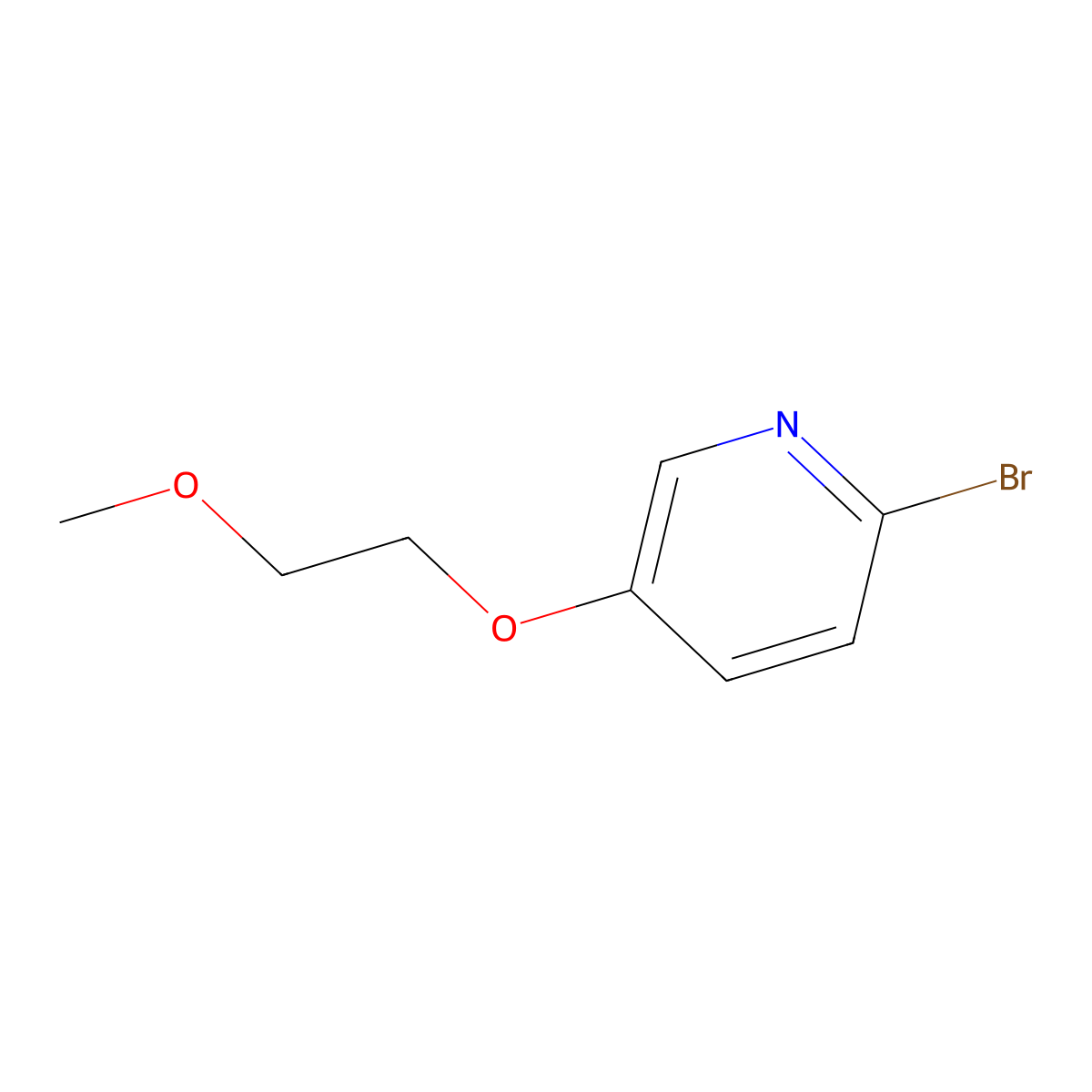 2-Bromo-5-(2-methoxyethoxy)pyridine molecular structure, CAS 1144110-14-4