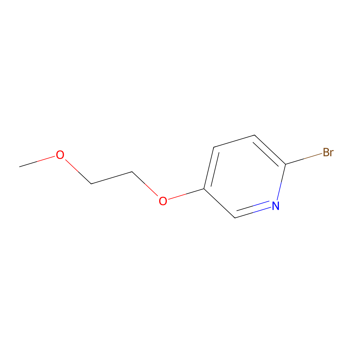 2-Bromo-5-(2-methoxyethoxy)pyridine molecular structure, CAS 1144110-14-4