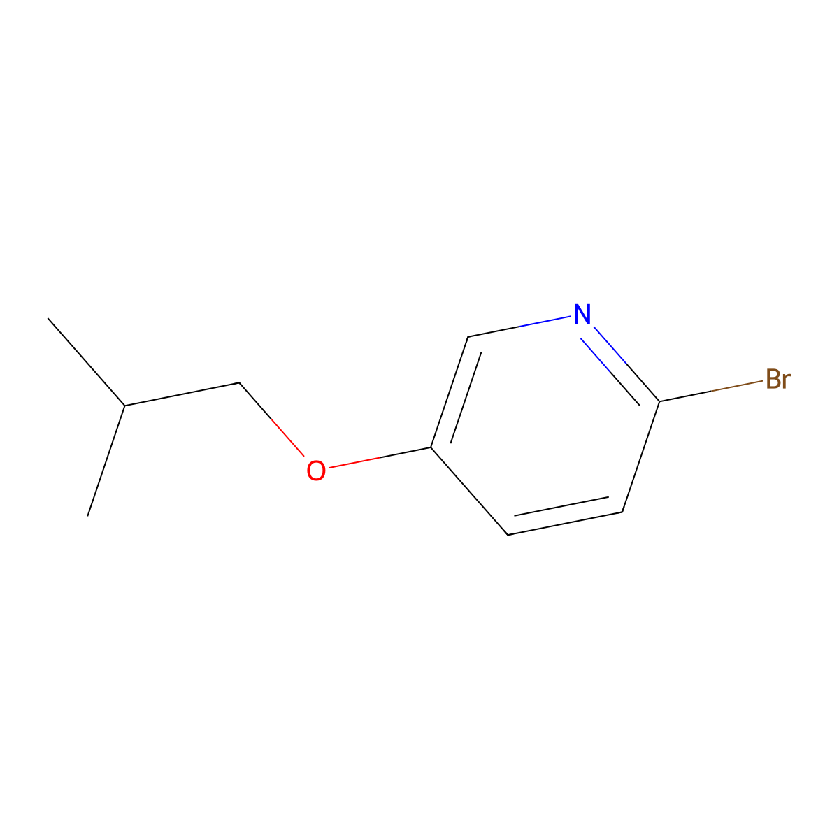 2-Bromo-5-(2-methylpropoxy)pyridine molecular structure, CAS 1144110-17-7
