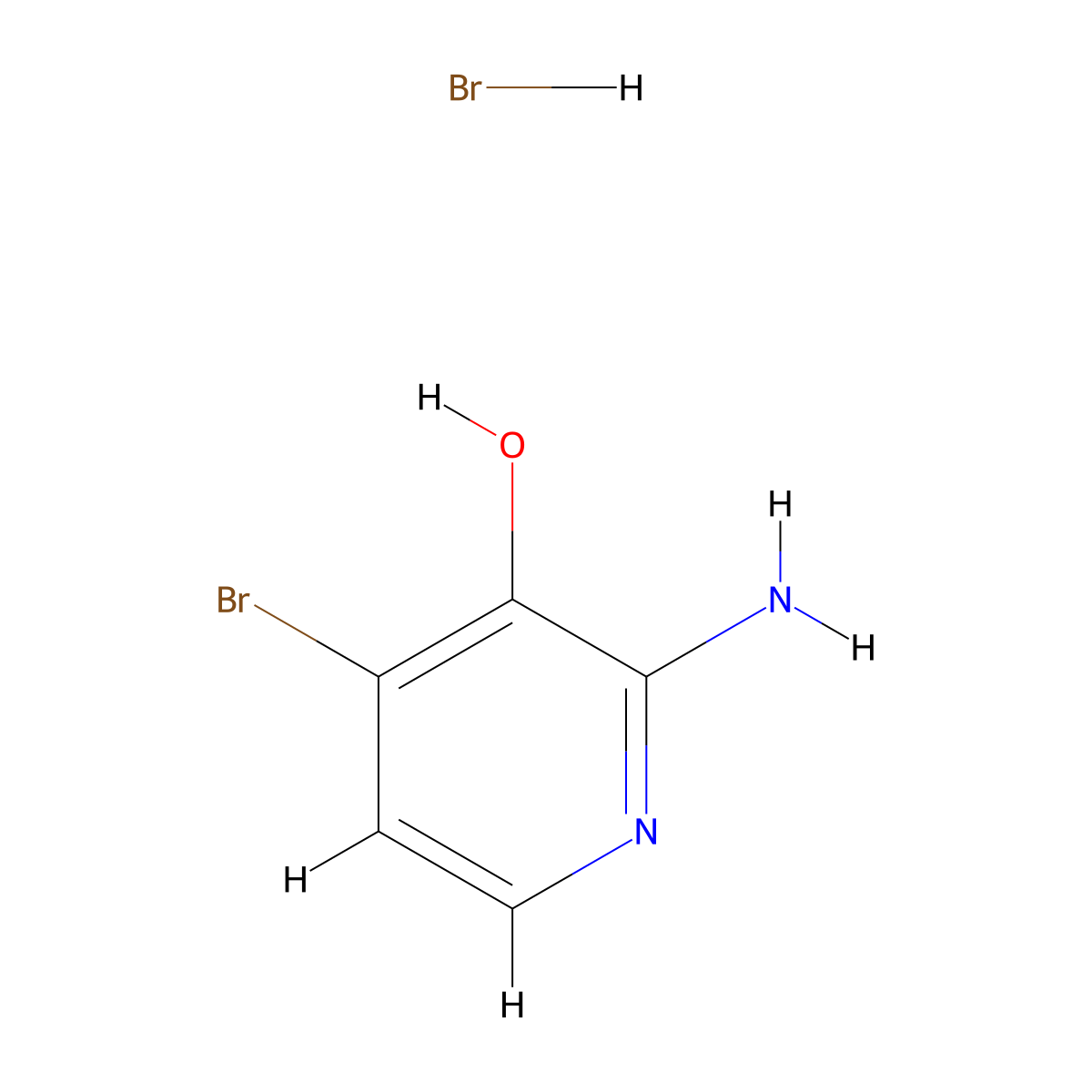 2-Amino-4-bromopyridin-3-ol hydrobromide molecular structure, CAS 114414-17-4