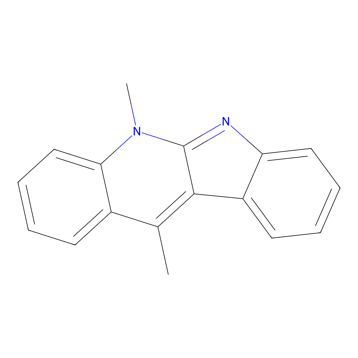 5,11-Dimethyl-5H-indolo(2,3-b)quinoline molecular structure, CAS 114414-79-8