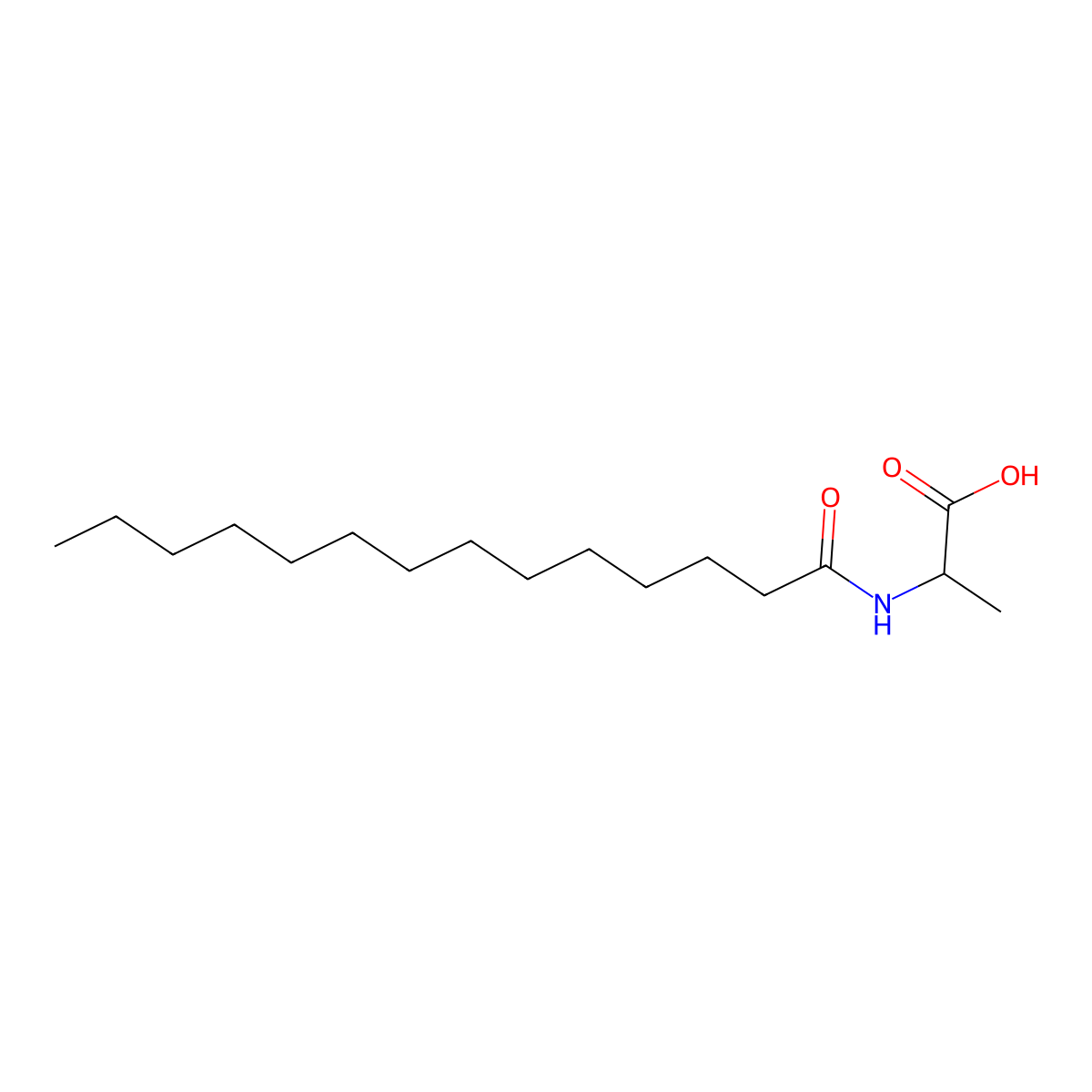 N-myristoyl-D-alanine molecular structure, CAS 114414-86-7