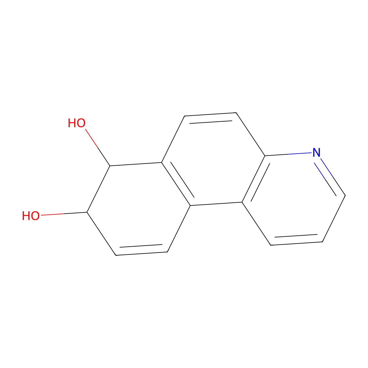 (7s,8s)-7,8-Dihydrobenzo[f]quinoline-7,8-diol molecular structure, CAS 114416-29-4