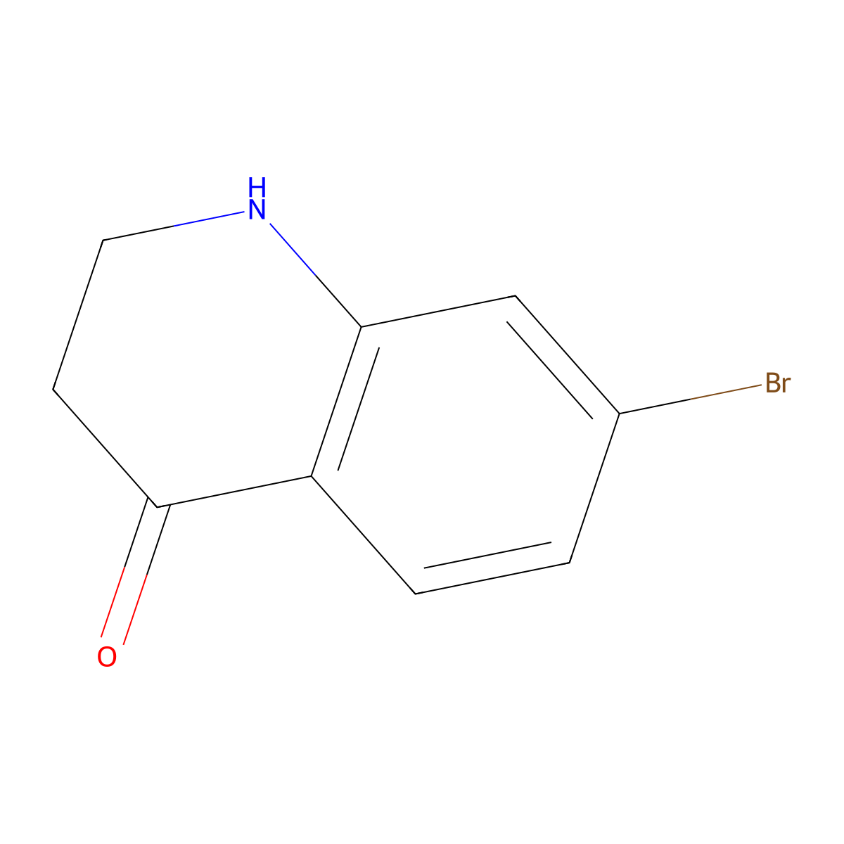 7-Bromo-2,3-dihydroquinolin-4(1H)-one molecular structure, CAS 114417-34-4