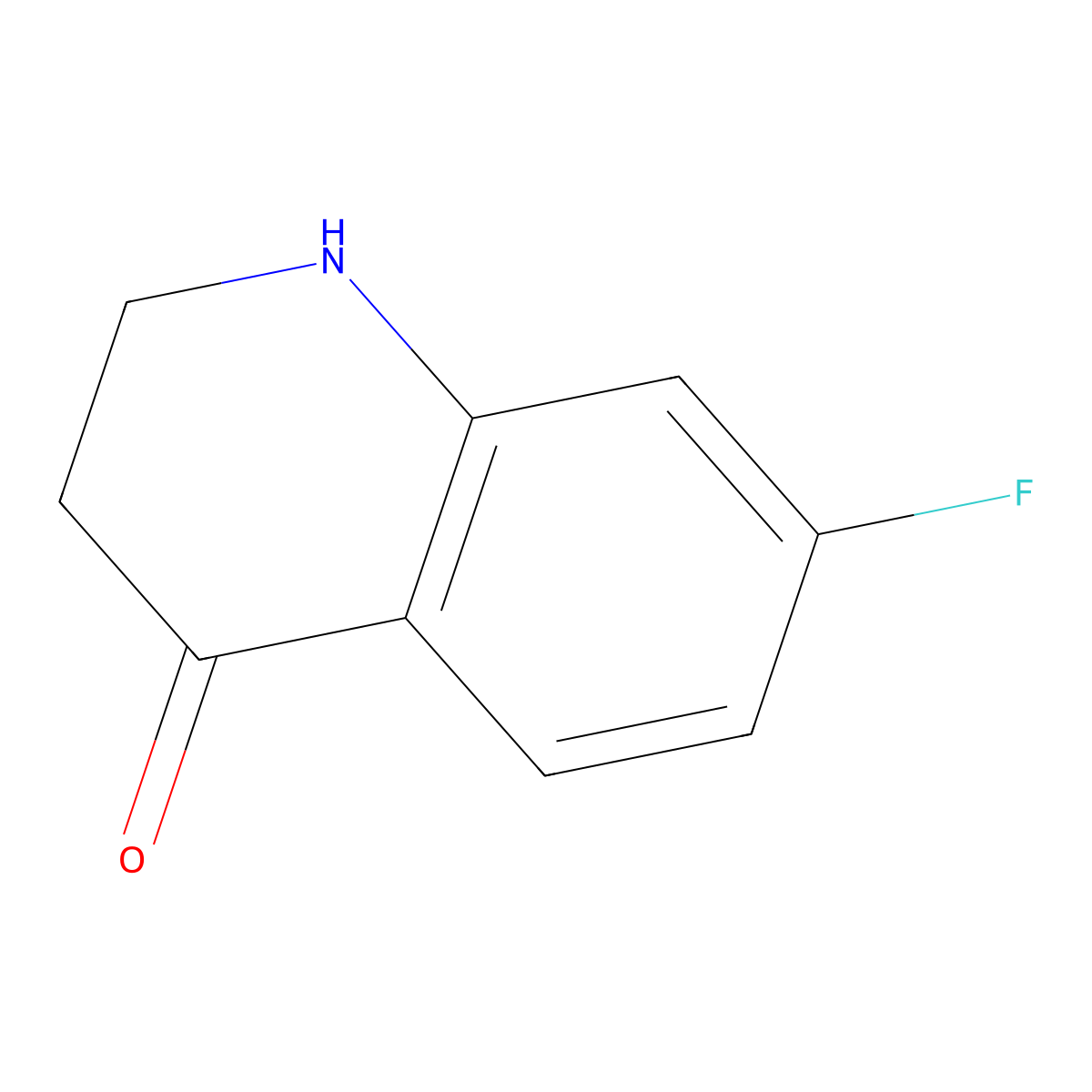 7-Fluoro-2,3-dihydroquinolin-4(1H)-one molecular structure, CAS 114417-35-5