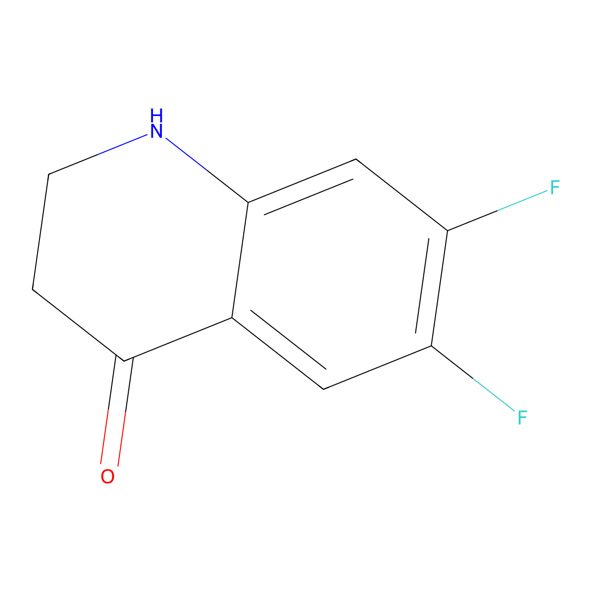 6,7-Difluoro-1,2,3,4-tetrahydroquinolin-4-one molecular structure, CAS 114417-39-9