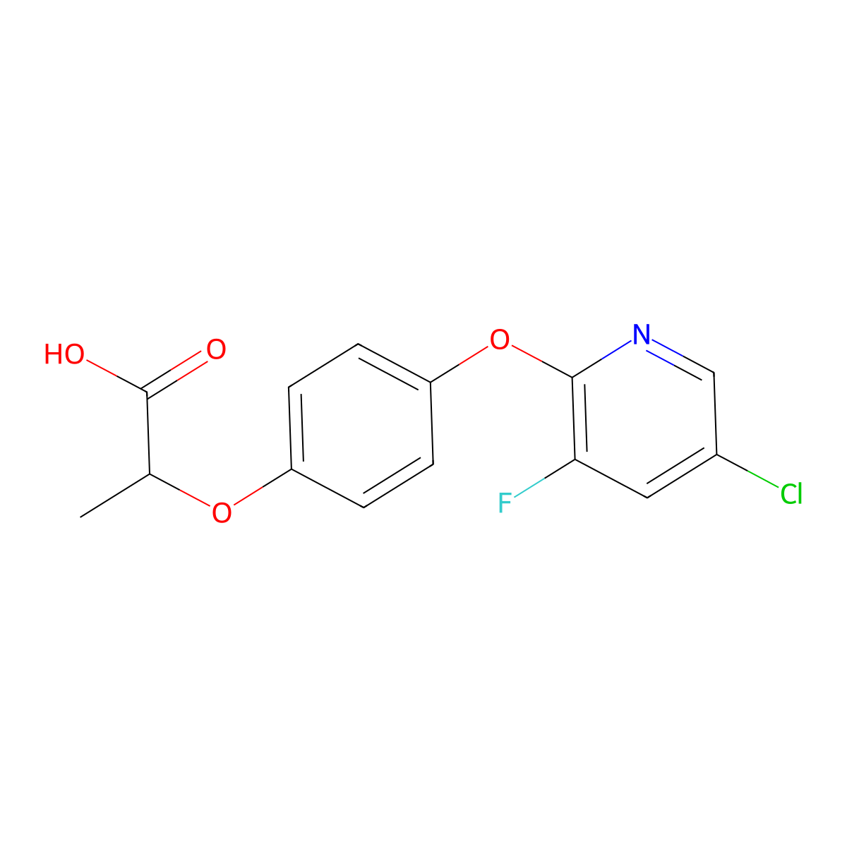 Clodinafop molecular structure, CAS 114420-56-3