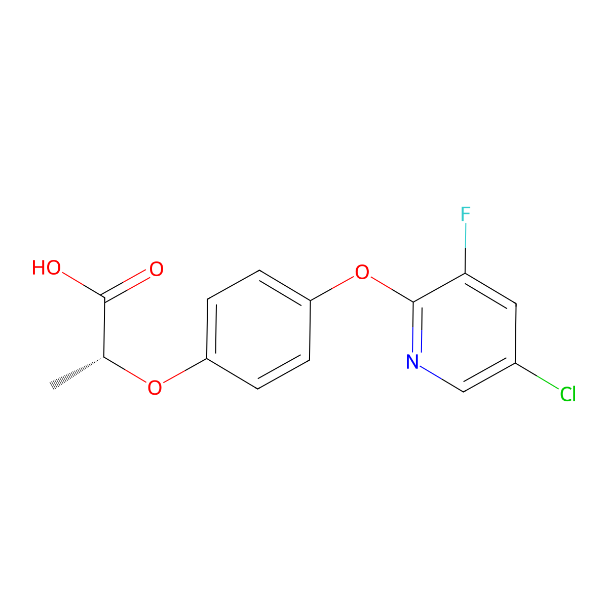 Clodinafop molecular structure, CAS 114420-56-3