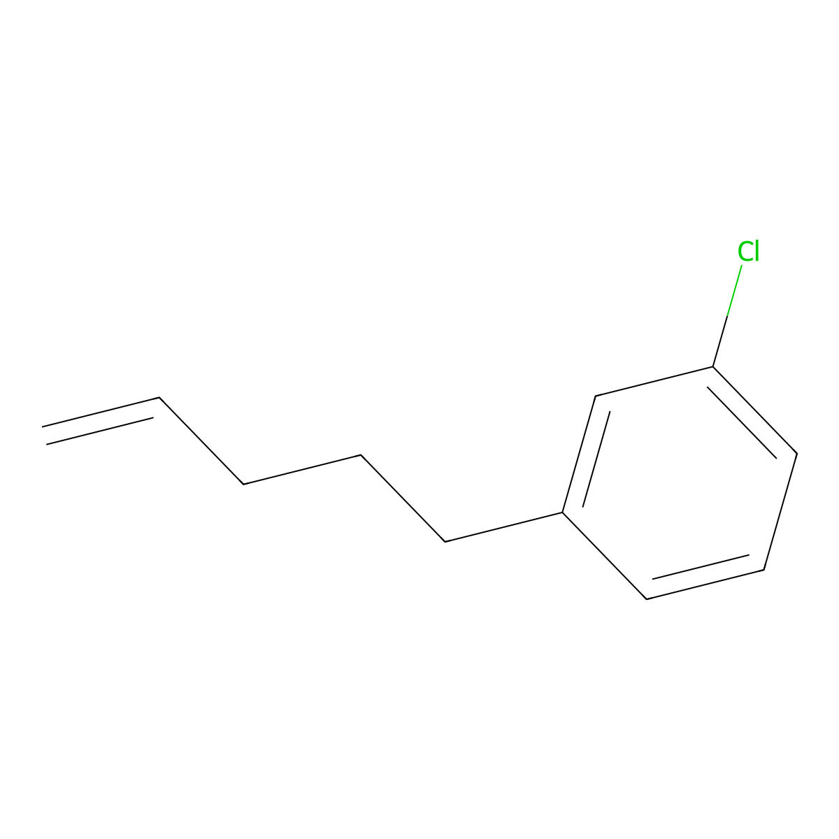 5-(3-Chlorophenyl)-1-pentene molecular structure, CAS 114423-29-9