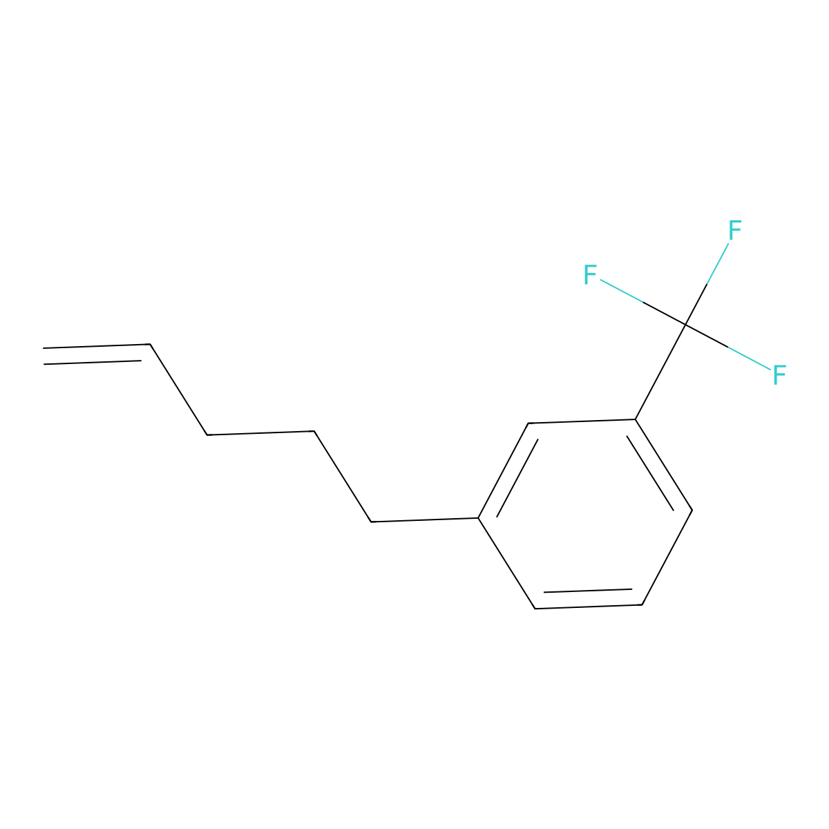 5-(3-Trifluoromethylphenyl)-1-pentene molecular structure, CAS 114423-30-2