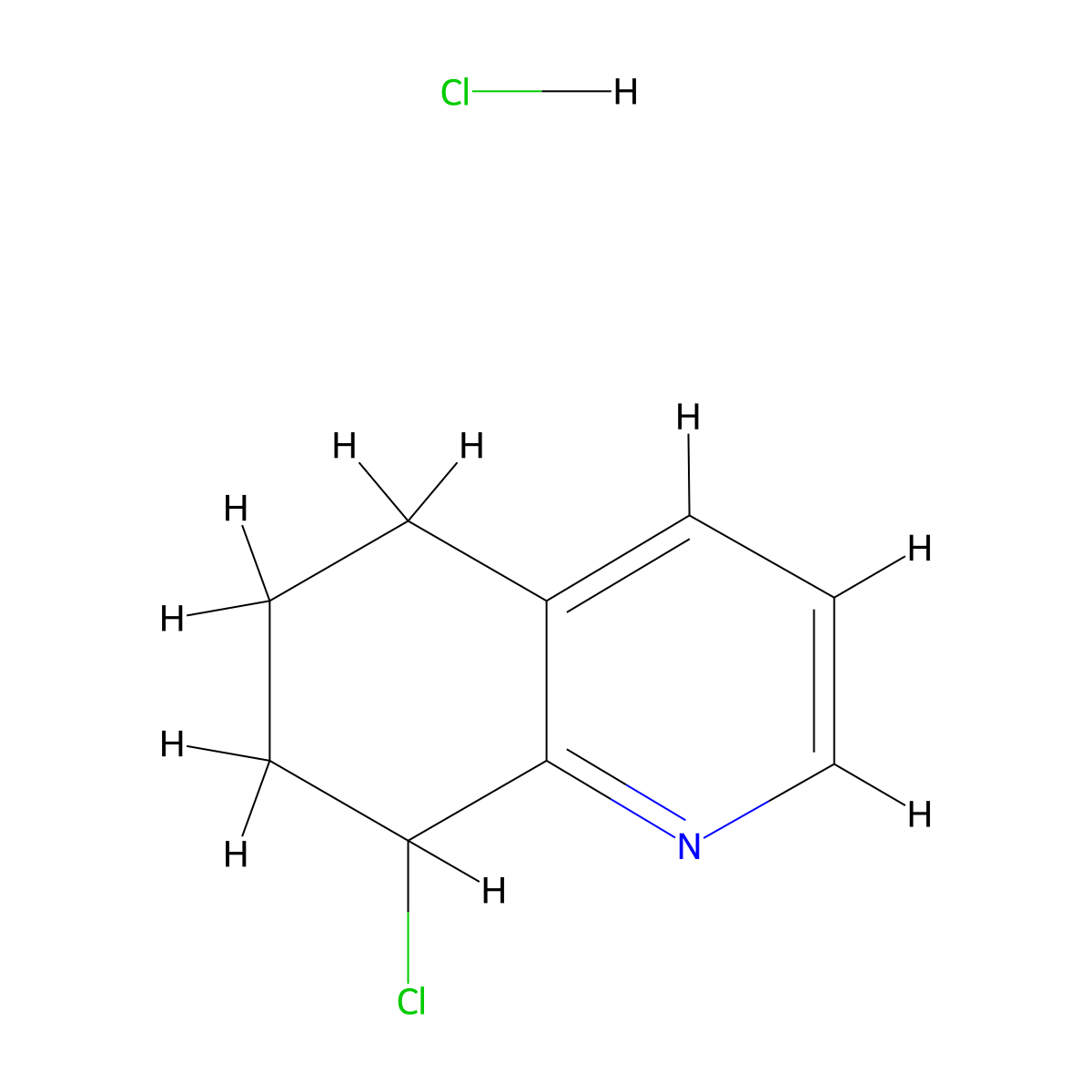 8-Chloro-5,6,7,8-tetrahydroquinoline hydrochloride molecular structure, CAS 114432-00-7