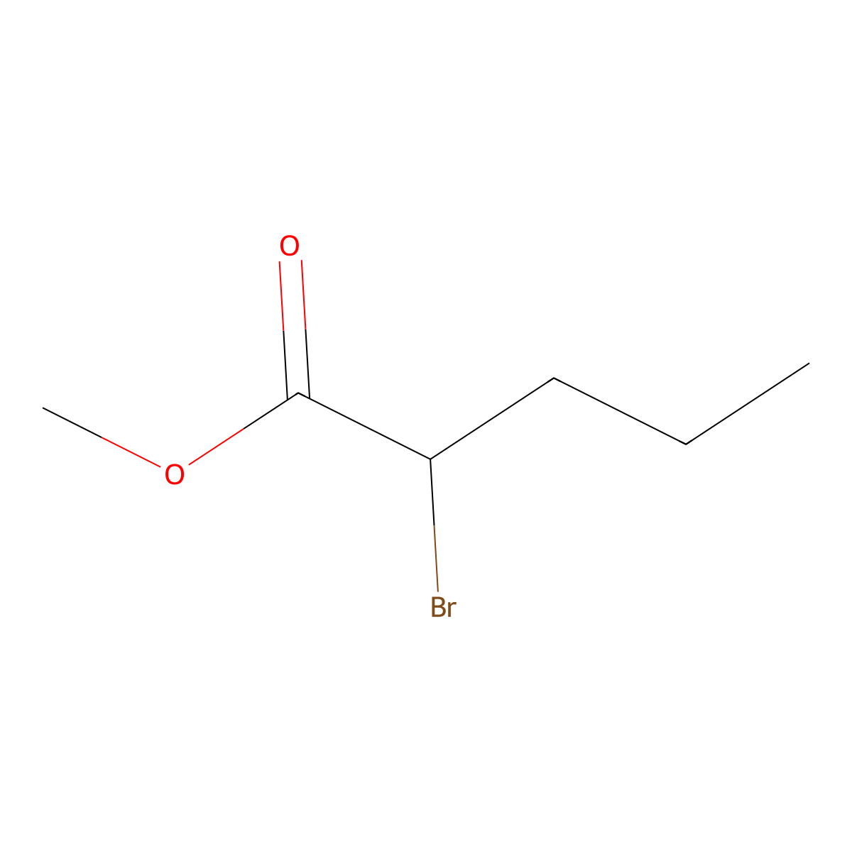 Methyl 2-bromopentanoate molecular structure, CAS 114438-78-7