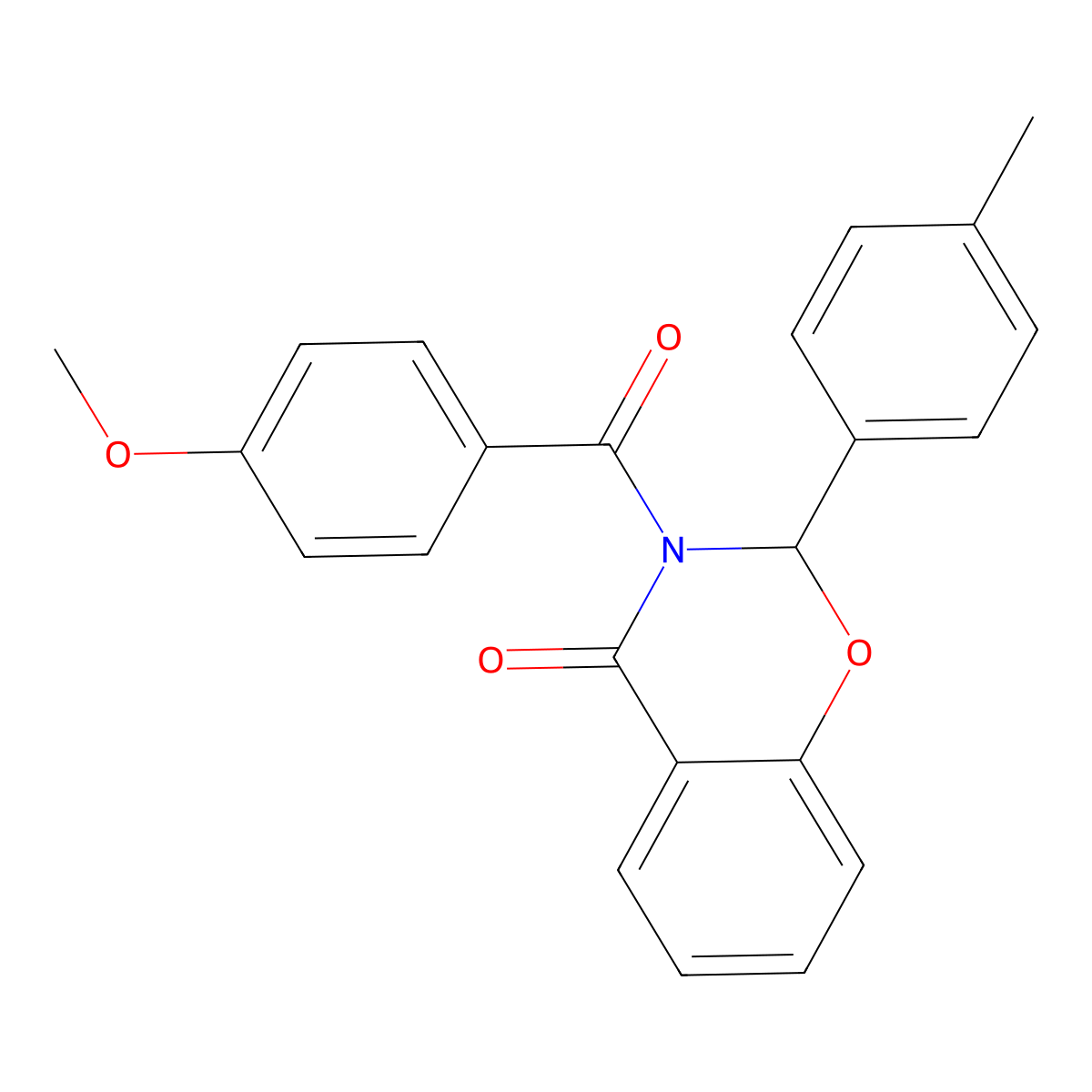 3-(4-Methoxybenzoyl)-2-(4-methylphenyl)-2,3-dihydro-4H-1,3-benzoxazin-4-one molecular structure, CAS 114439-73-5