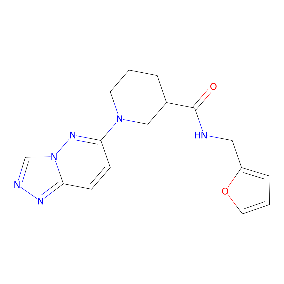 N-(furan-2-ylmethyl)-1-([1,2,4]triazolo[4,3-b]pyridazin-6-yl)piperidine-3-carboxamide molecular structure, CAS 1144426-97-0