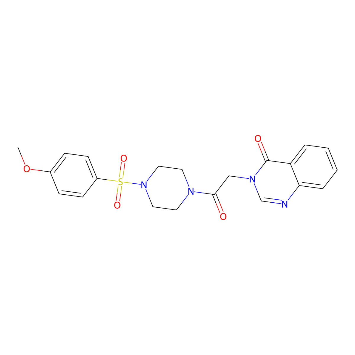 3-(2-{4-[(4-methoxyphenyl)sulfonyl]piperazino}-2-oxoethyl)-4(3H)-quinazolinone molecular structure, CAS 1144427-02-0