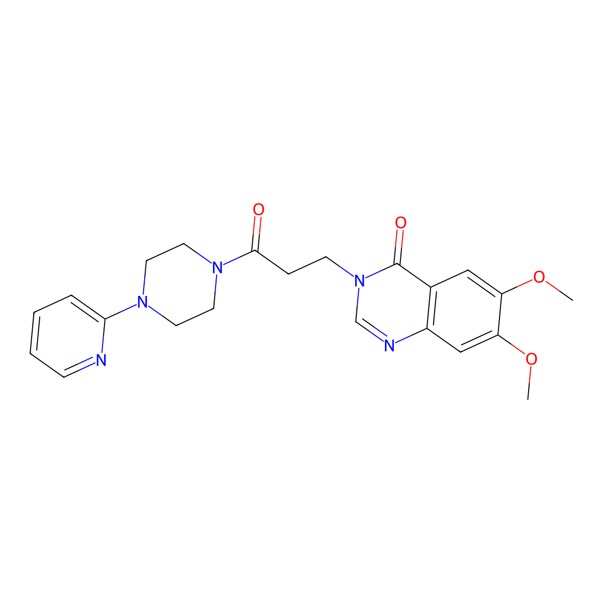 6,7-dimethoxy-3-{3-oxo-3-[4-(pyridin-2-yl)piperazin-1-yl]propyl}quinazolin-4(3H)-one molecular structure, CAS 1144427-38-2