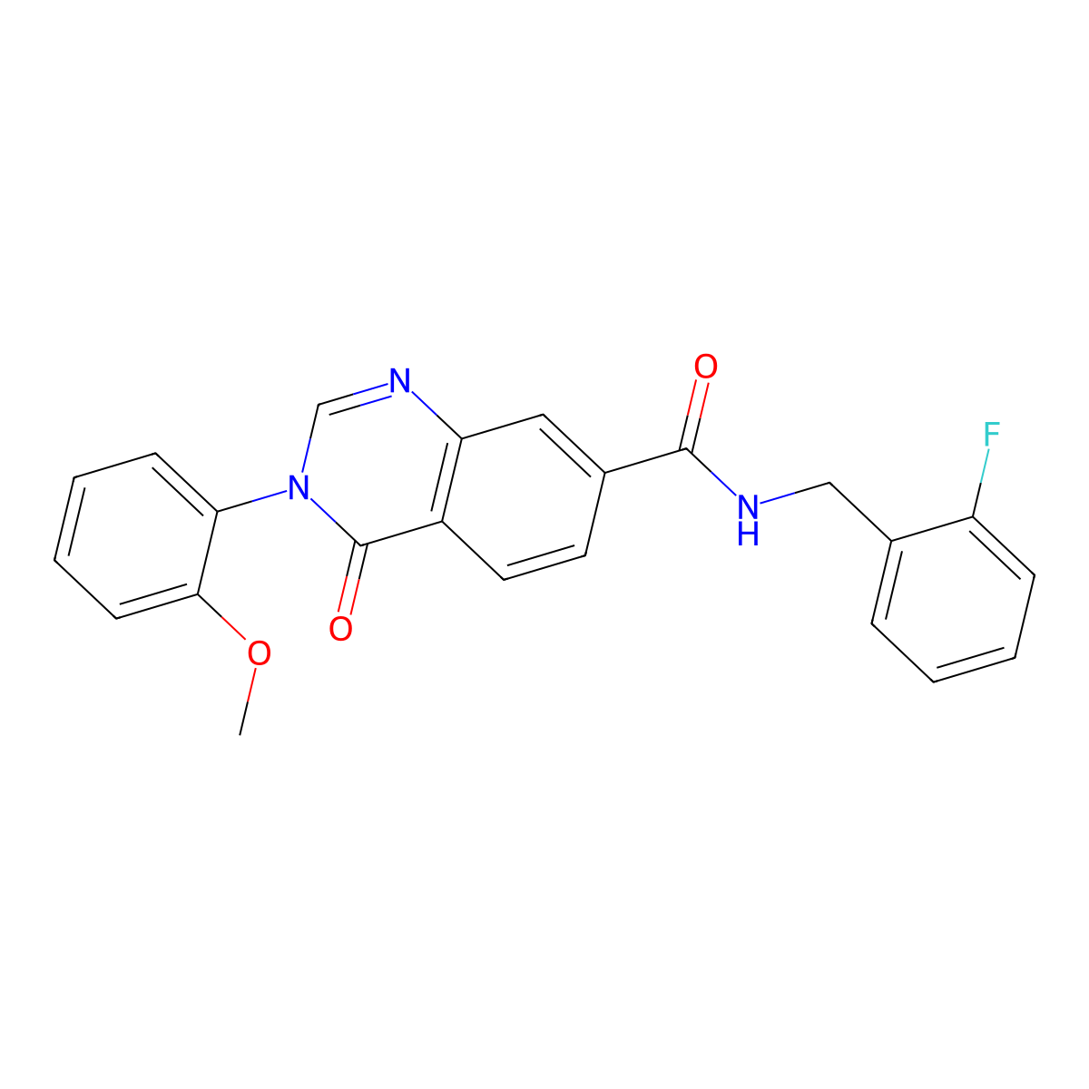 N-(2-fluorobenzyl)-3-(2-methoxyphenyl)-4-oxo-3,4-dihydroquinazoline-7-carboxamide molecular structure, CAS 1144429-26-4