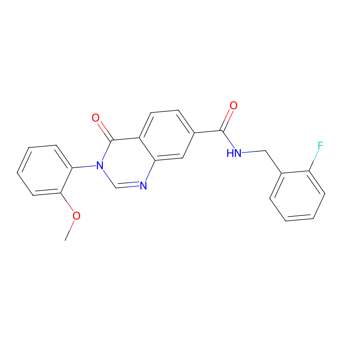 N-(2-fluorobenzyl)-3-(2-methoxyphenyl)-4-oxo-3,4-dihydroquinazoline-7-carboxamide molecular structure, CAS 1144429-26-4