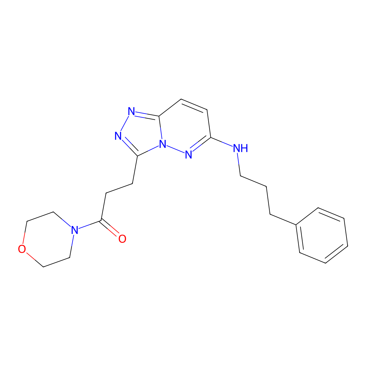 1-(Morpholin-4-yl)-3-{6-[(3-phenylpropyl)amino][1,2,4]triazolo[4,3-b]pyridazin-3-yl}propan-1-one molecular structure, CAS 1144429-64-0