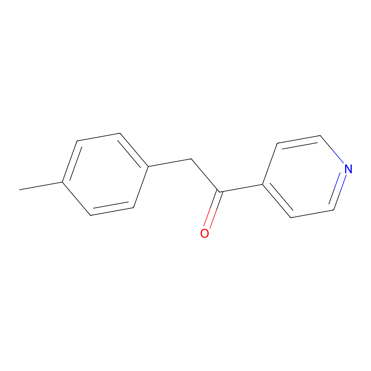 2-(4-Methylphenyl)-1-(pyridin-4-yl)ethan-1-one molecular structure, CAS 114443-33-3