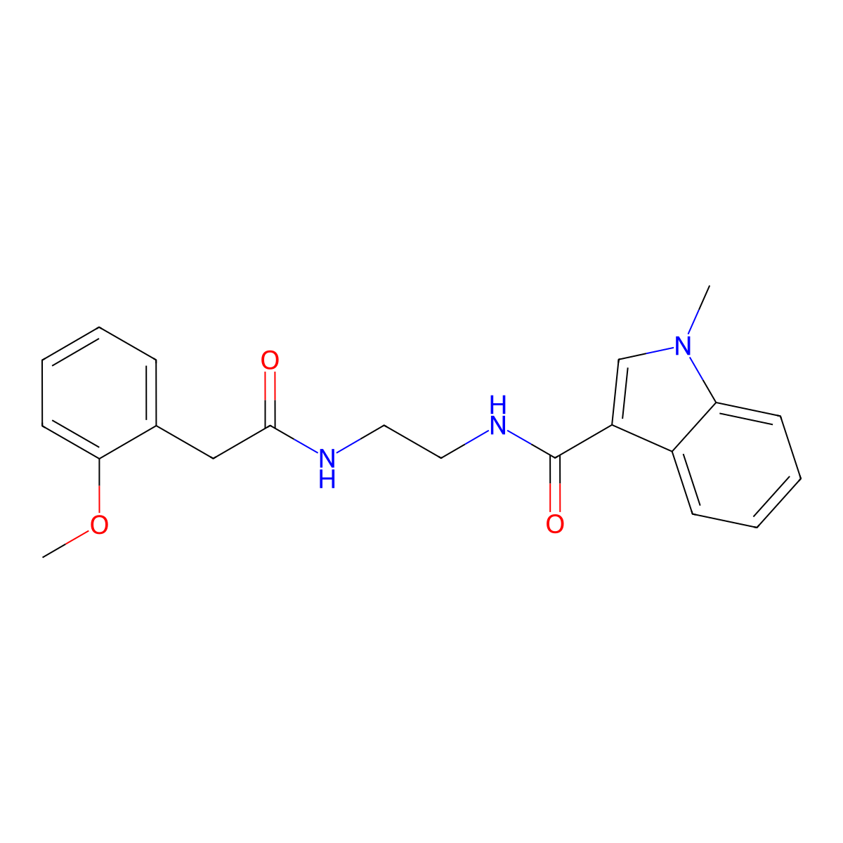 N-(2-{[(2-methoxyphenyl)acetyl]amino}ethyl)-1-methyl-1H-indole-3-carboxamide molecular structure, CAS 1144431-38-8