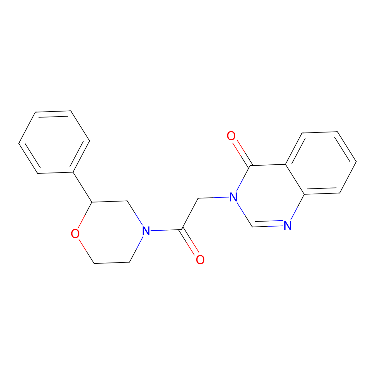 3-[2-oxo-2-(2-phenylmorpholino)ethyl]-4(3H)-quinazolinone molecular structure, CAS 1144431-73-1