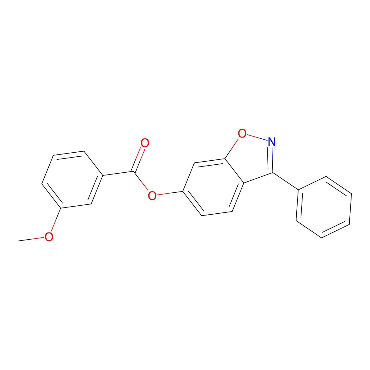 3-Phenyl-1,2-benzoxazol-6-yl 3-methoxybenzoate molecular structure, CAS 1144432-39-2