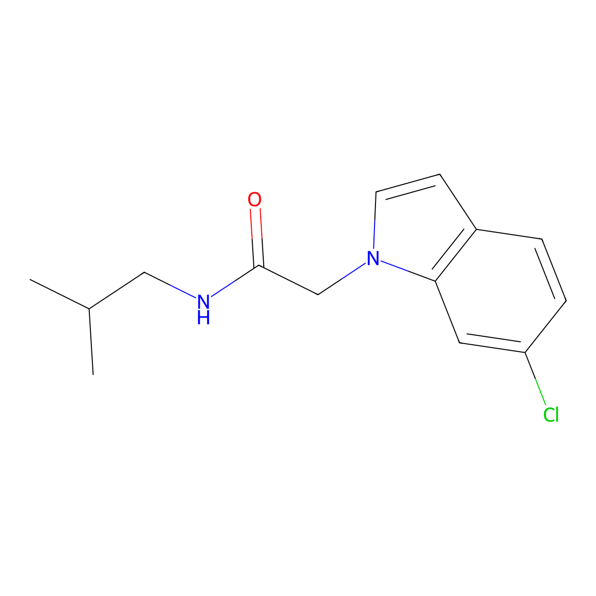 2-(6-chloro-1H-indol-1-yl)-N-(2-methylpropyl)acetamide molecular structure, CAS 1144432-41-6
