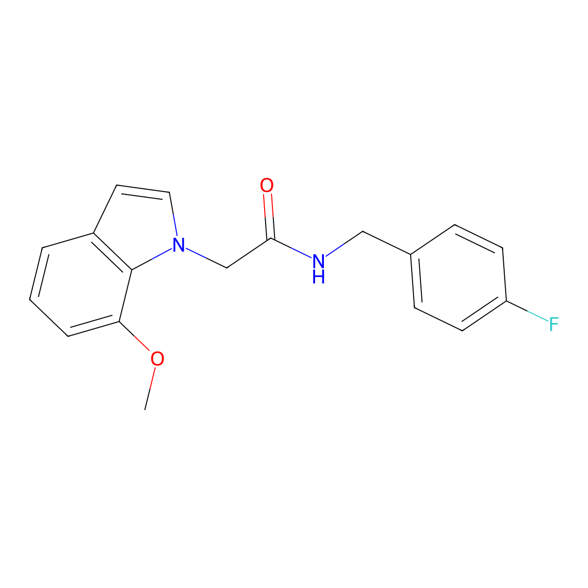 N-(4-fluorobenzyl)-2-(7-methoxy-1H-indol-1-yl)acetamide molecular structure, CAS 1144432-50-7