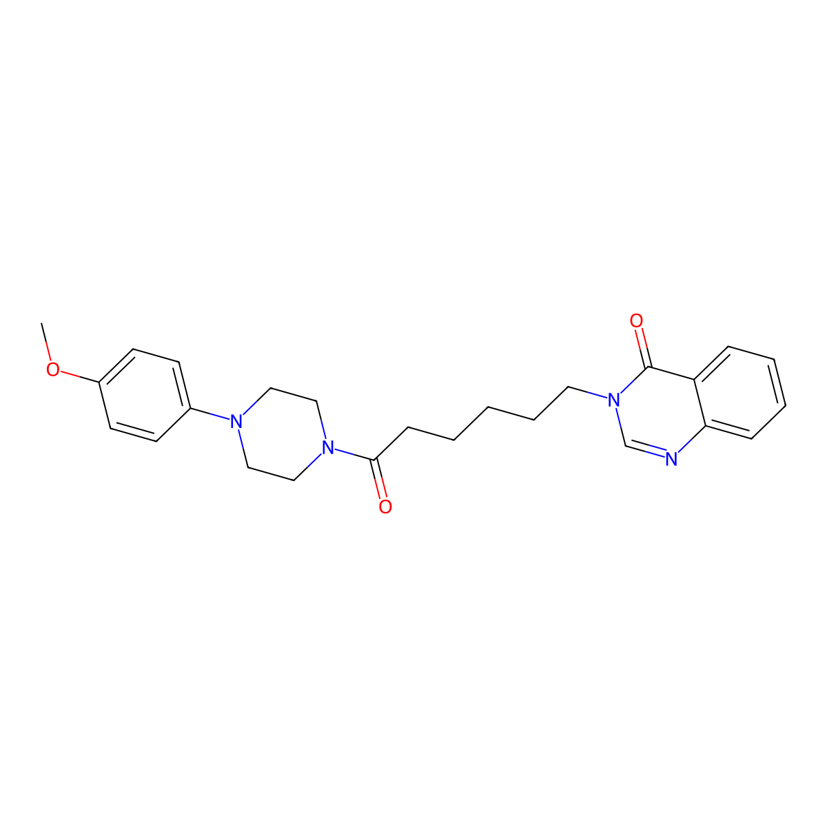 3-(6-(4-(4-methoxyphenyl)piperazin-1-yl)-6-oxohexyl)quinazolin-4(3H)-one molecular structure, CAS 1144432-67-6