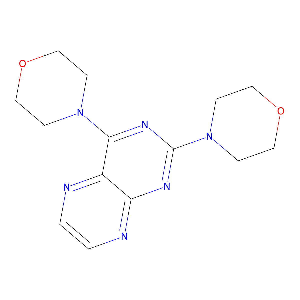 2,4-Di(morpholin-4-yl)pteridine molecular structure, CAS 1144432-75-6