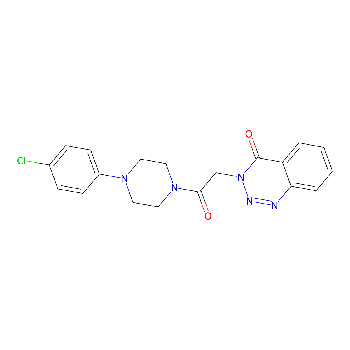 3-{2-[4-(4-chlorophenyl)piperazino]-2-oxoethyl}-1,2,3-benzotriazin-4(3H)-one molecular structure, CAS 1144432-86-9