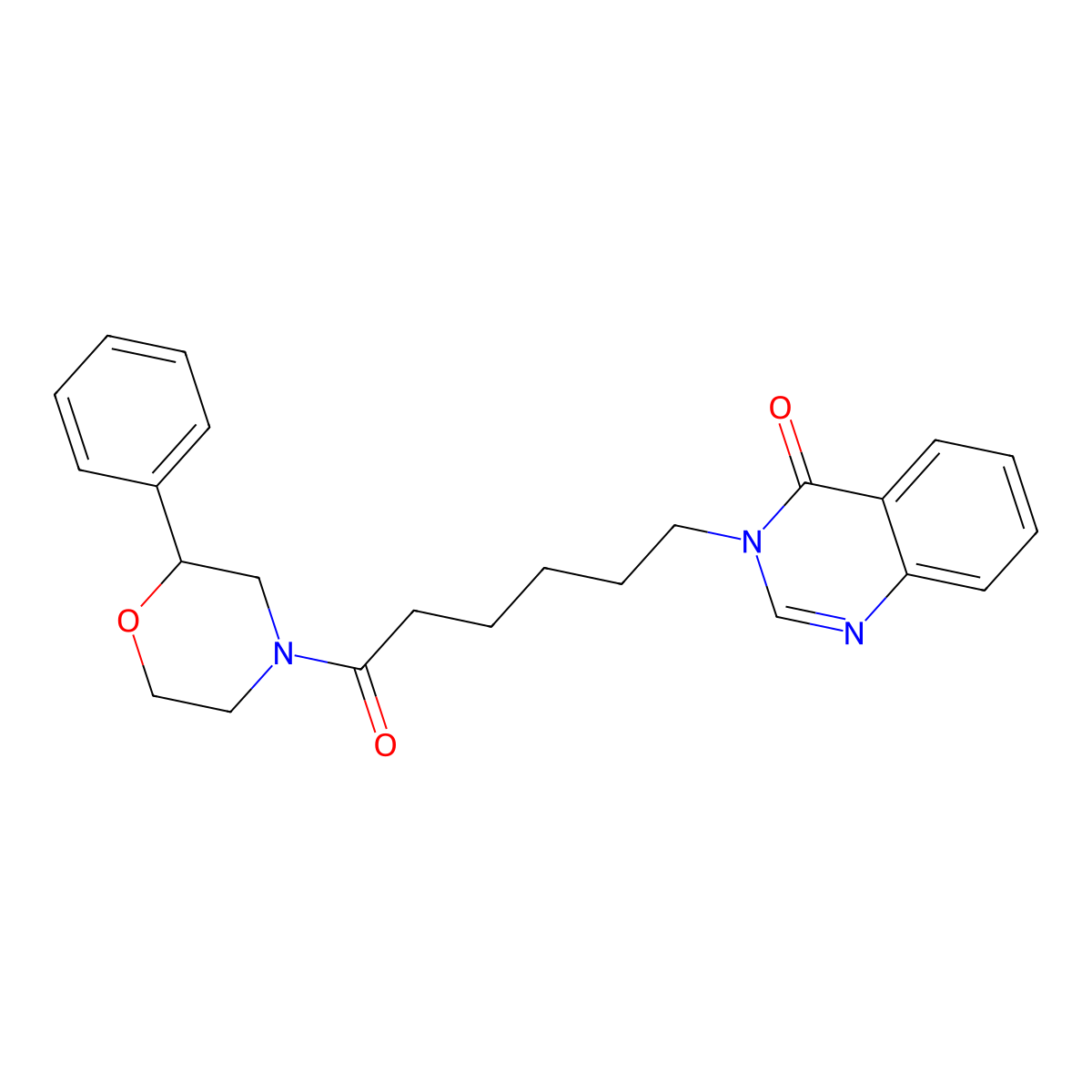 3-[6-oxo-6-(2-phenylmorpholino)hexyl]-4(3H)-quinazolinone molecular structure, CAS 1144433-70-4