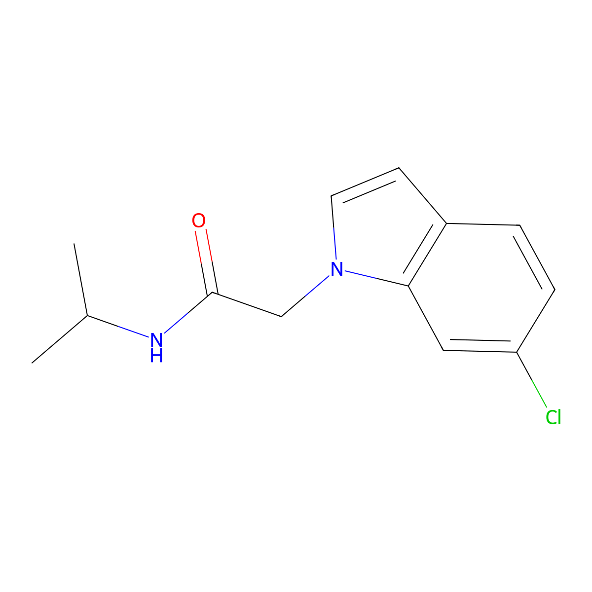 2-(6-chloro-1H-indol-1-yl)-N-(propan-2-yl)acetamide molecular structure, CAS 1144433-80-6