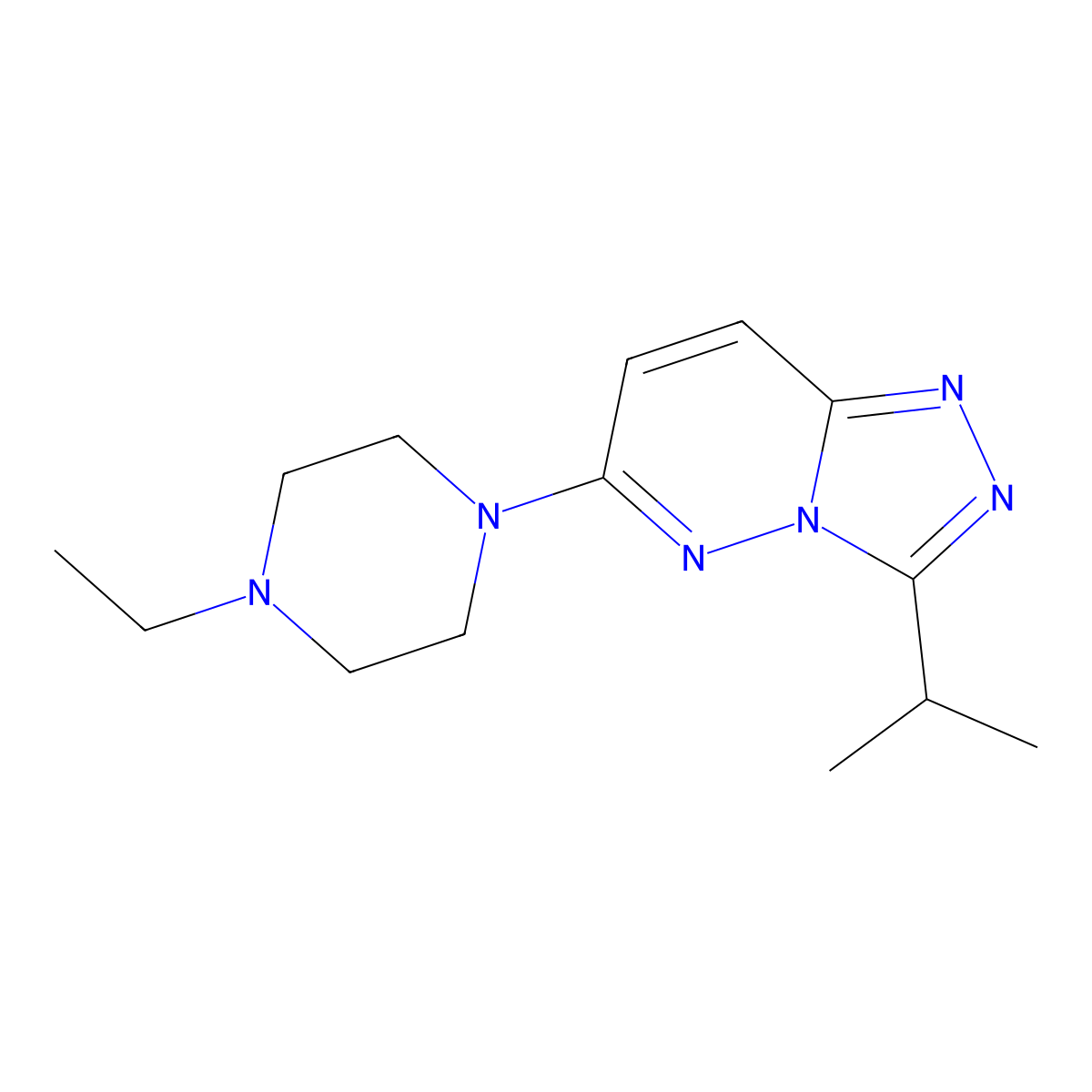 6-(4-Ethylpiperazino)-3-isopropyl[1,2,4]triazolo[4,3-b]pyridazine molecular structure, CAS 1144434-22-9