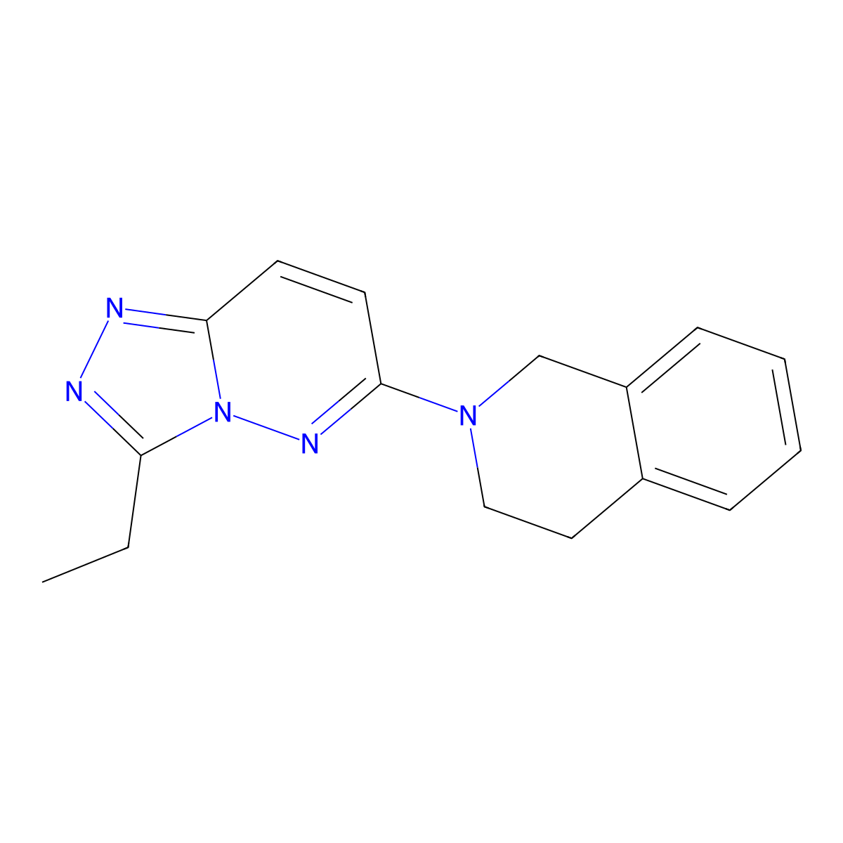 2-(3-Ethyl[1,2,4]triazolo[4,3-b]pyridazin-6-yl)-1,2,3,4-tetrahydroisoquinoline molecular structure, CAS 1144434-30-9